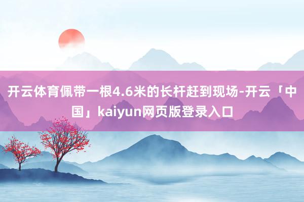 开云体育佩带一根4.6米的长杆赶到现场-开云「中国」kaiyun网页版登录入口