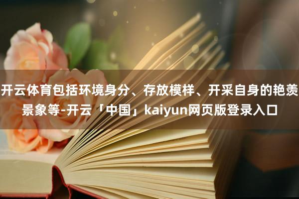 开云体育包括环境身分、存放模样、开采自身的艳羡景象等-开云「中国」kaiyun网页版登录入口
